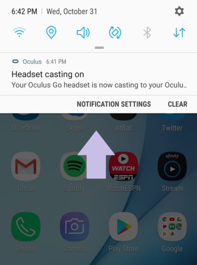 how to connect my oculus go app to reflector 3 android
